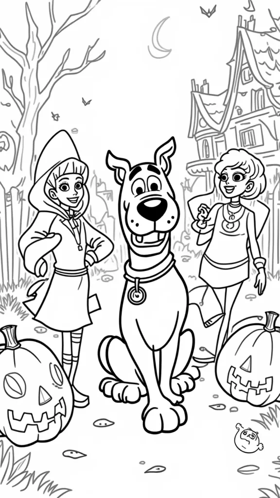 scooby doo para colorear halloween